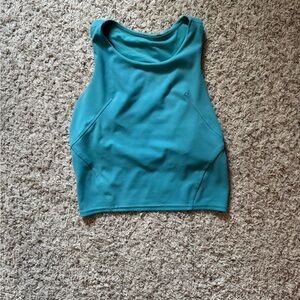 Lululemon Athletica Blue Fitted Crop Tank Top